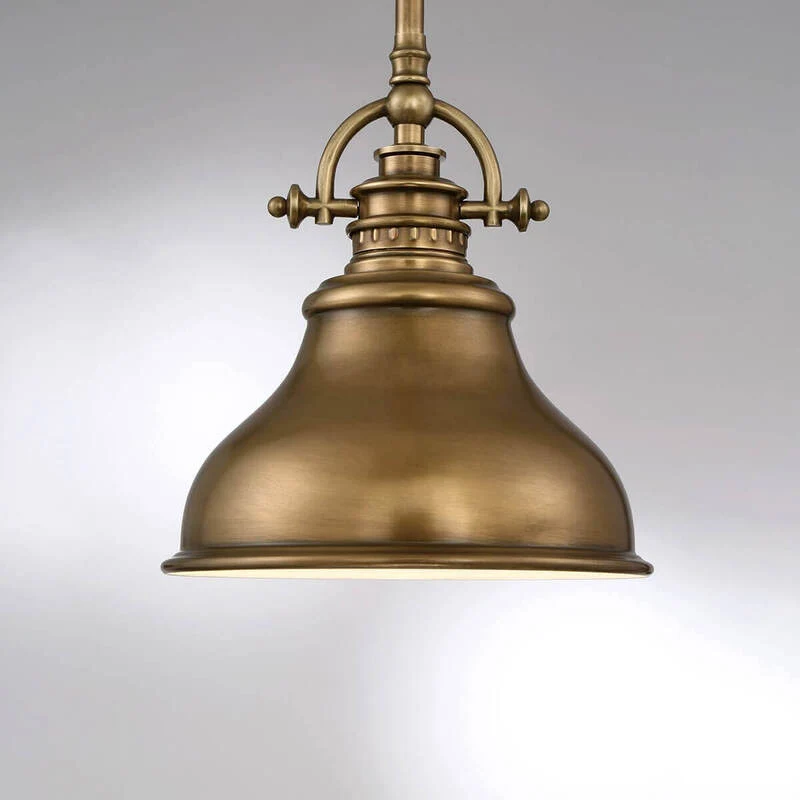 B-Ware Elstead Hängeleuchte Emery Hängelampe Deckenlampe Lampe 1-flg. messing Ø 20,3 cm