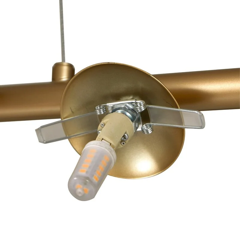 B-Ware Lucande Hängeleuchte Isandro gold opal 7-flammig Deckenlampe Deckenleuchte Spot