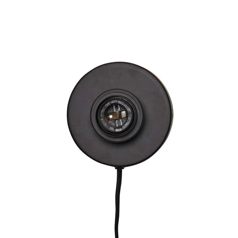 B-Ware Good & Mojo Wandleuchte Panama LED Wandlampe Holz Eisen dunkelgrau Ø65cm 1x60W