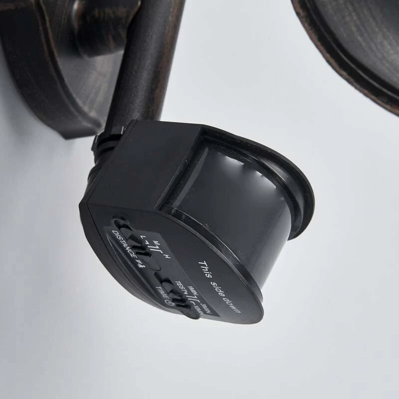 B-Ware Lindby Außenwandleuchte Daphne LED Wandleuchte mit Sensor E27 schwarz 47cm