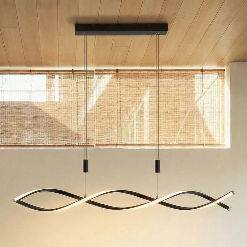 B-Ware Lindby Hängeleuchte Pendelleuchte Welina LED dimmbar schwarz 107cm verstellbar