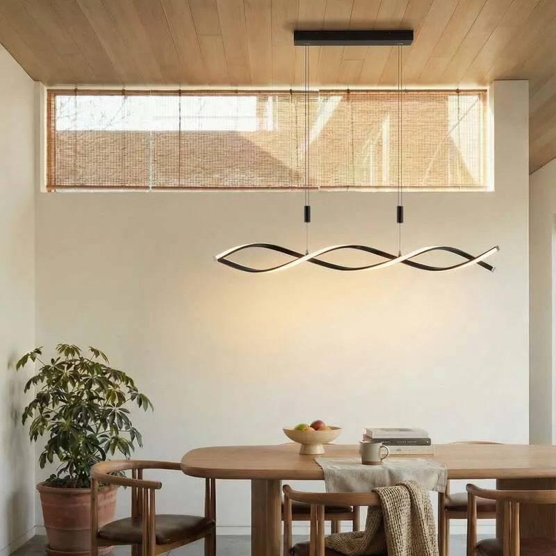 B-Ware Lindby Hängeleuchte Pendelleuchte Welina LED dimmbar schwarz 107cm verstellbar