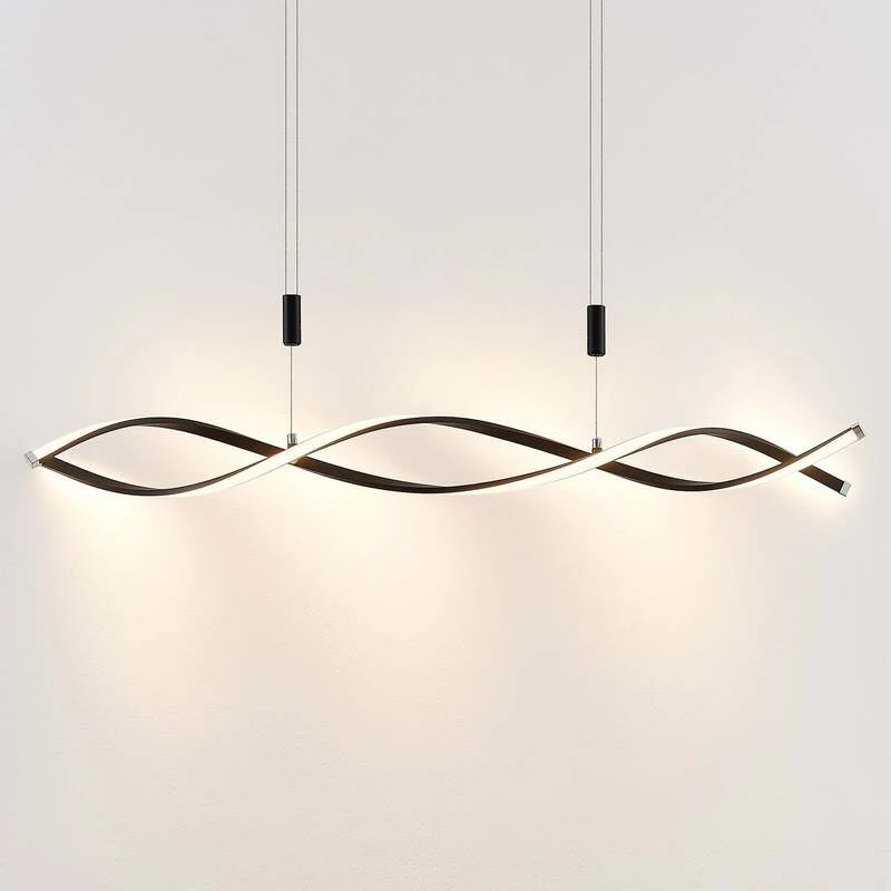 B-Ware Lindby Hängeleuchte Pendelleuchte Welina LED dimmbar schwarz 107cm verstellbar