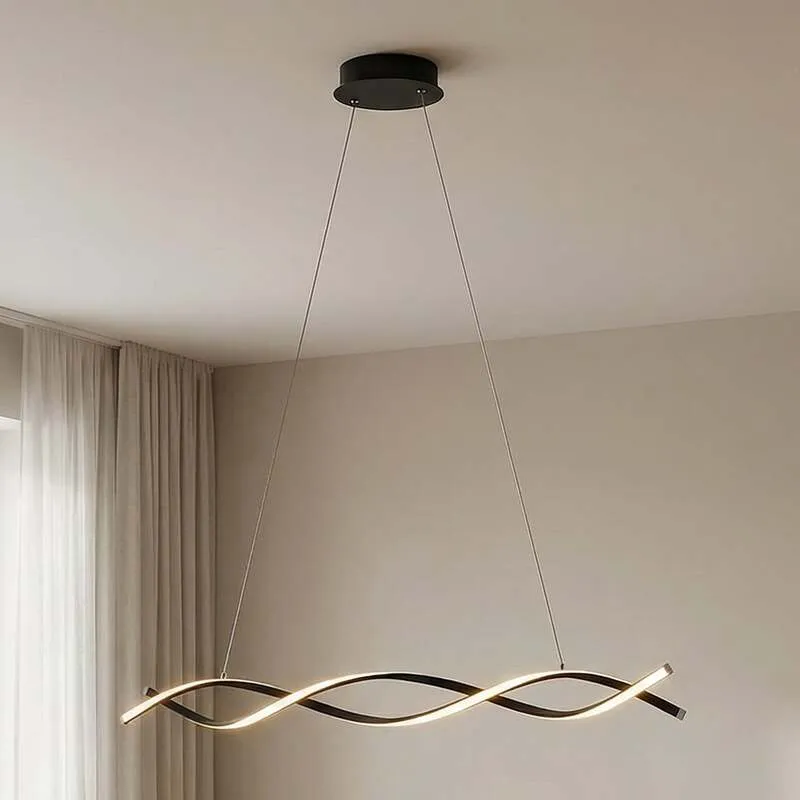 B-Ware Lindby Hängeleuchte Pendelleuchte Welina LED dimmbar schwarz 107cm verstellbar
