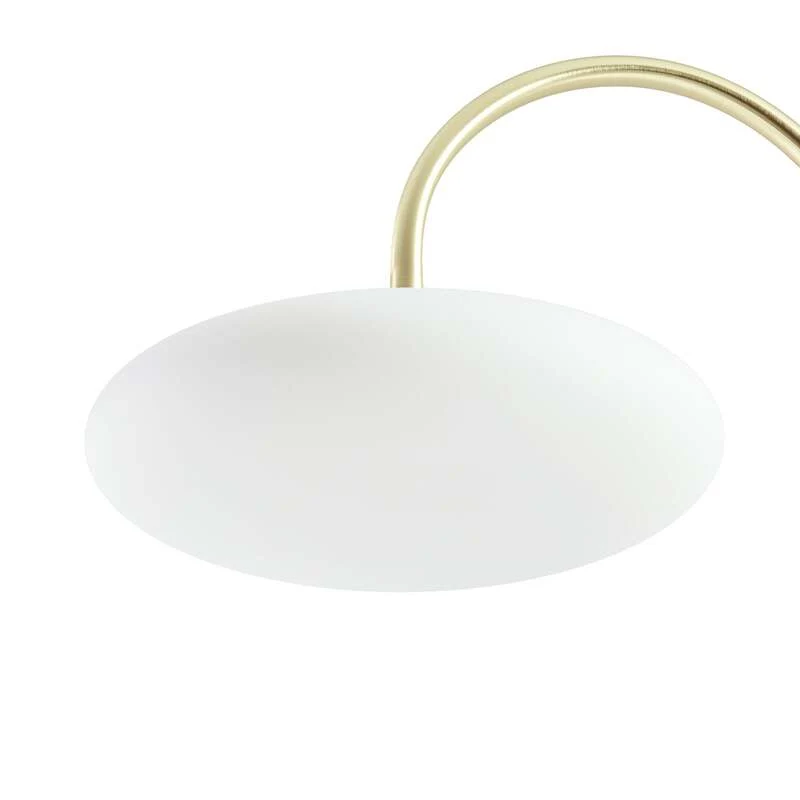 B-Ware Lucande Stehleuchte Tenebra LED dimmbar Lampe Messing Weiß 150cm 570 Lumen