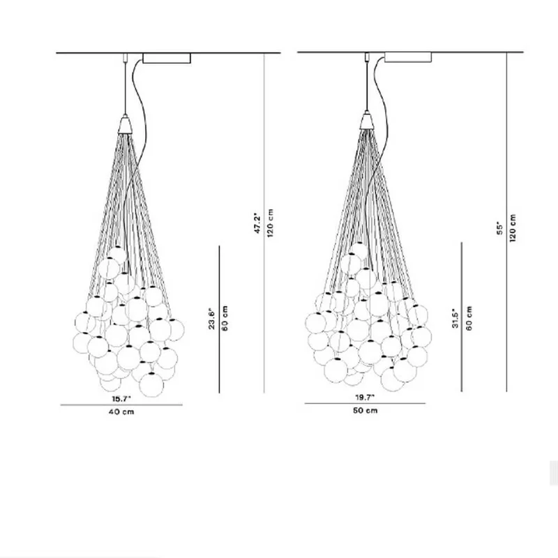 Luceplan Stochastic 48 Kugeln & Stangen (ohne Structur)