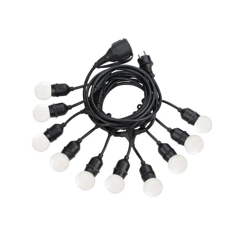 10 flg. Lichterkette Fiesta Sp10 für Außen Schwarz