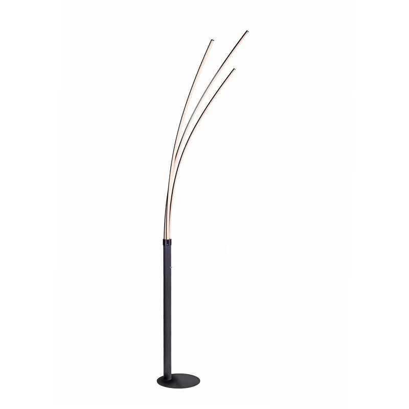 B-Ware JUST LIGHT LED Stehleuchte Maja dreiflammig Leuchte Stehlampe Leselampe schwarz