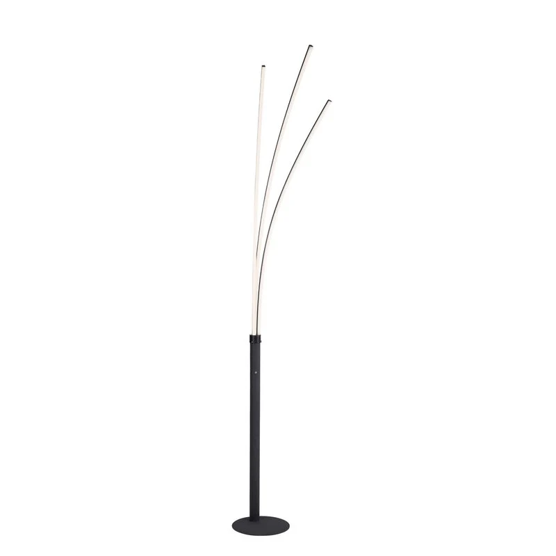 B-Ware JUST LIGHT LED Stehleuchte Maja dreiflammig Leuchte Stehlampe Leselampe schwarz