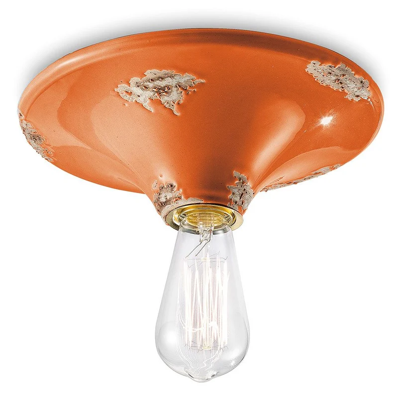 Ferroluce Vintage Keramik-Deckenleuchte Ø 25cm