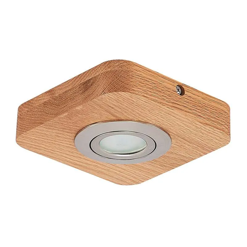 7x B-Ware Lindby Deckenleuchte Mikari LED Lampe Downlight Holz schwenkbar warmweiß 14cm