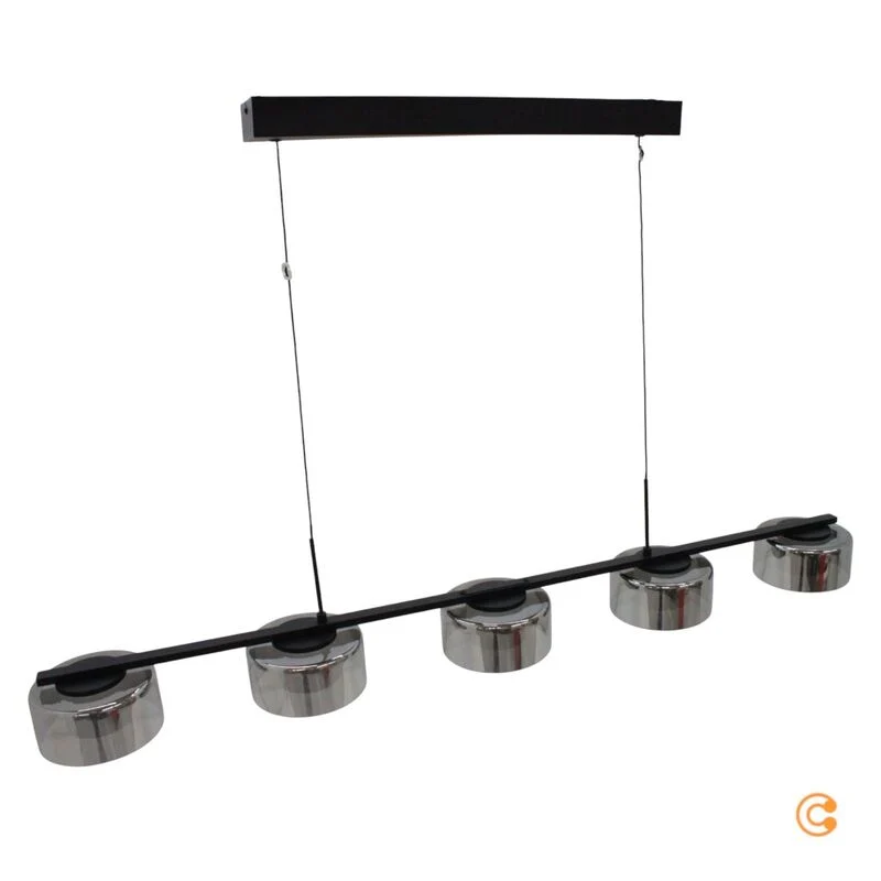 B-Ware Paul Neuhaus Pendelleuchte Hängelampe LED Rika Glas schwarz dimmbar höhenvers783