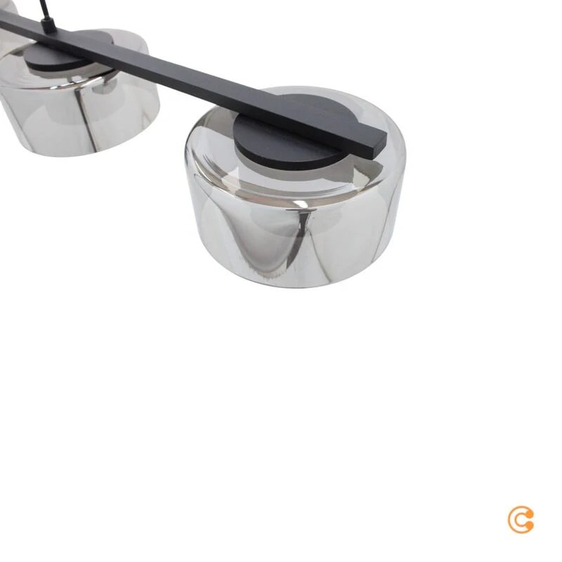 B-Ware Paul Neuhaus Pendelleuchte Hängelampe LED Rika Glas schwarz dimmbar höhenvers783