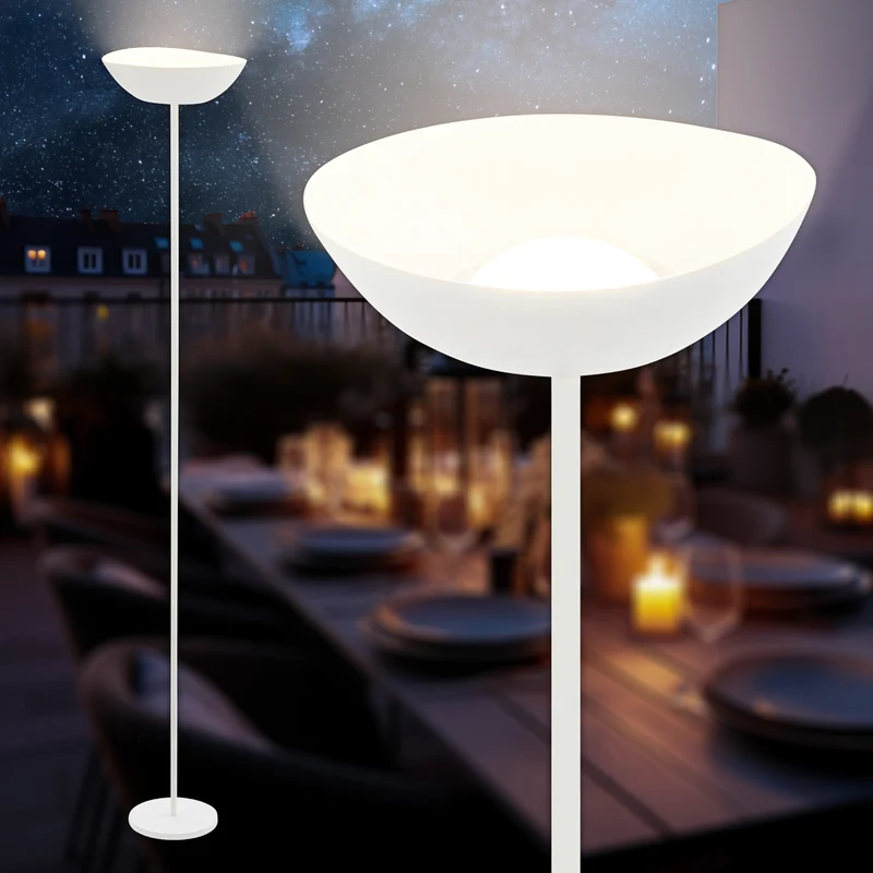 B-Ware Briloner LED-Akku-Stehleuchte Estate Standleuchte Touchdimmer USB-Kabel weiß