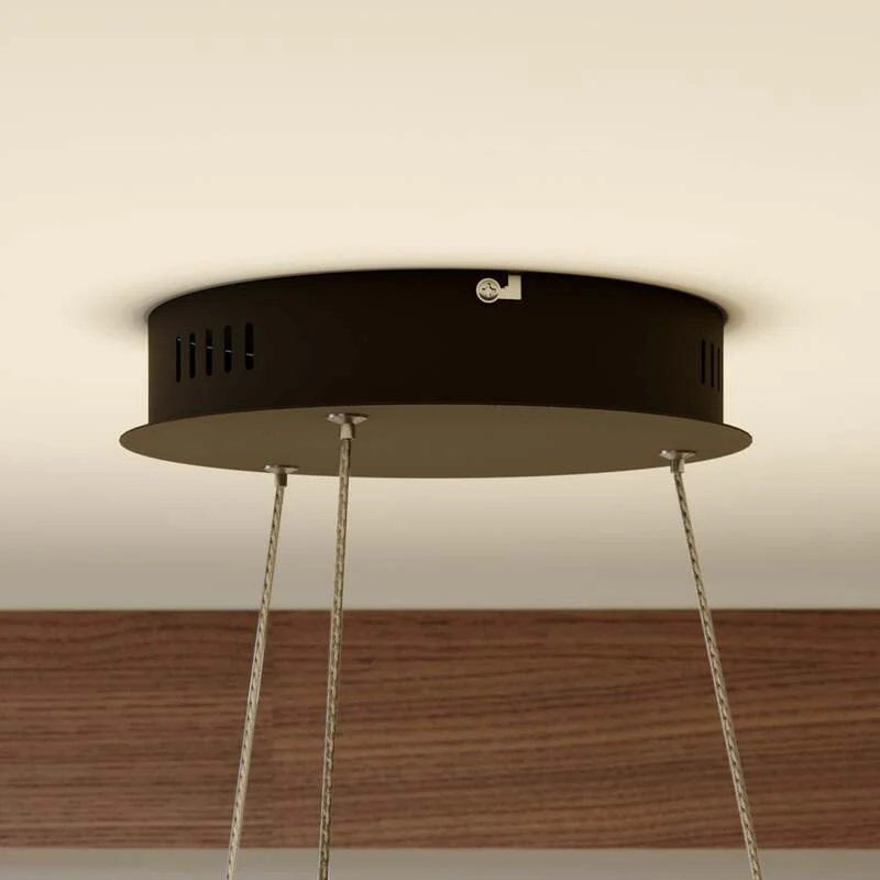 B-Ware Lindby Pendelleuchte Hängelampe LED schwarz Aluminium Metall Kunststoff Olada