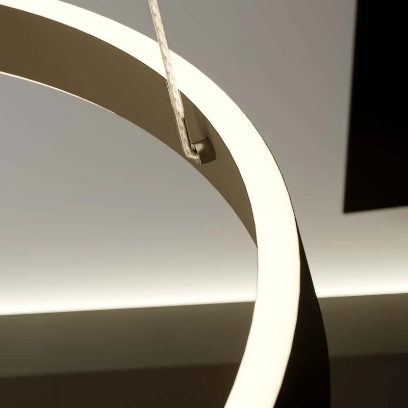 B-Ware Lindby Pendelleuchte Hängelampe LED schwarz Aluminium Metall Kunststoff Olada