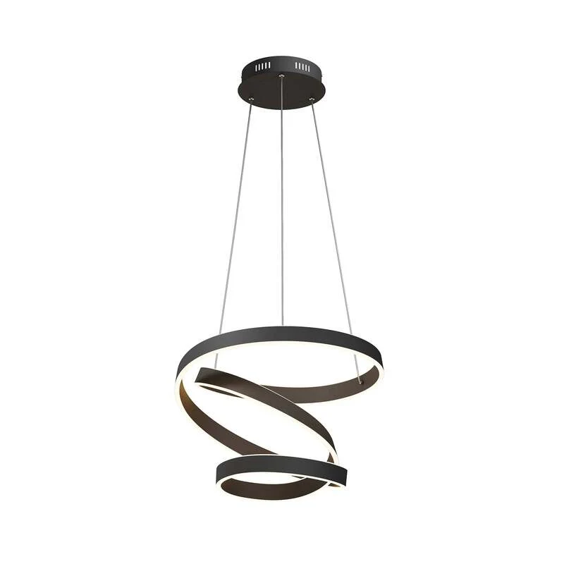 B-Ware Lindby Pendelleuchte Hängelampe LED schwarz Aluminium Metall Kunststoff Olada