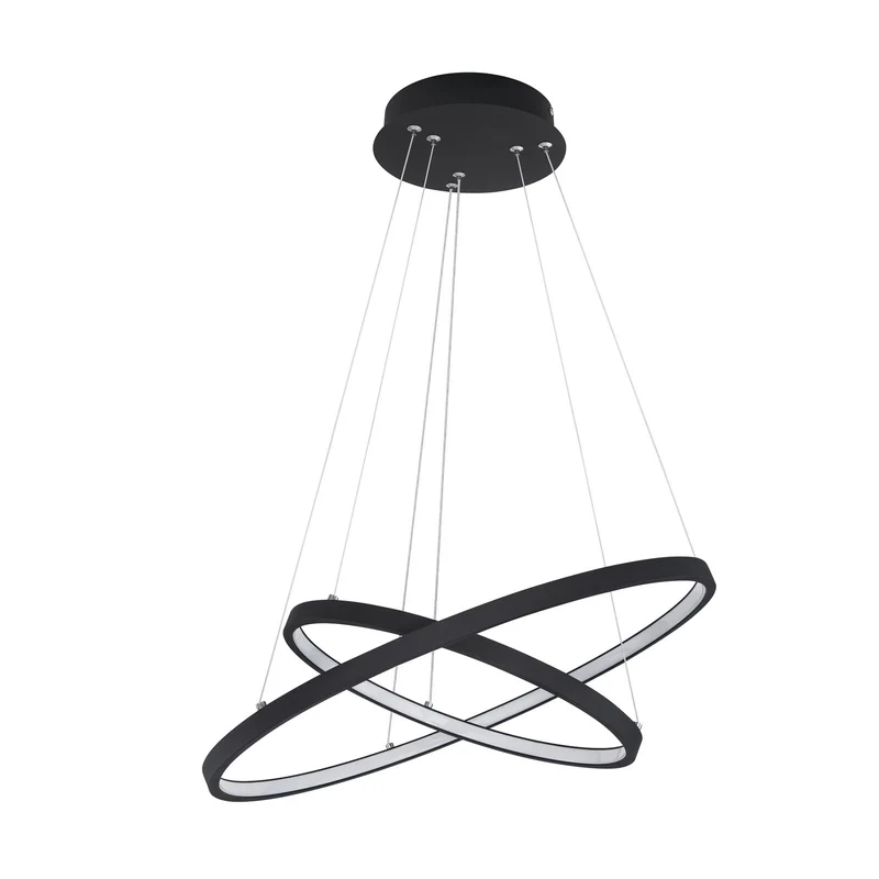 B-Ware Globo LED-Hängeleuchte Ralph zweiflammig schwarz Deckenlampe Deckenleuchte Lampe