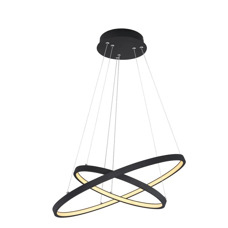 B-Ware Globo LED-Hängeleuchte Ralph zweiflammig schwarz Deckenlampe Deckenleuchte Lampe
