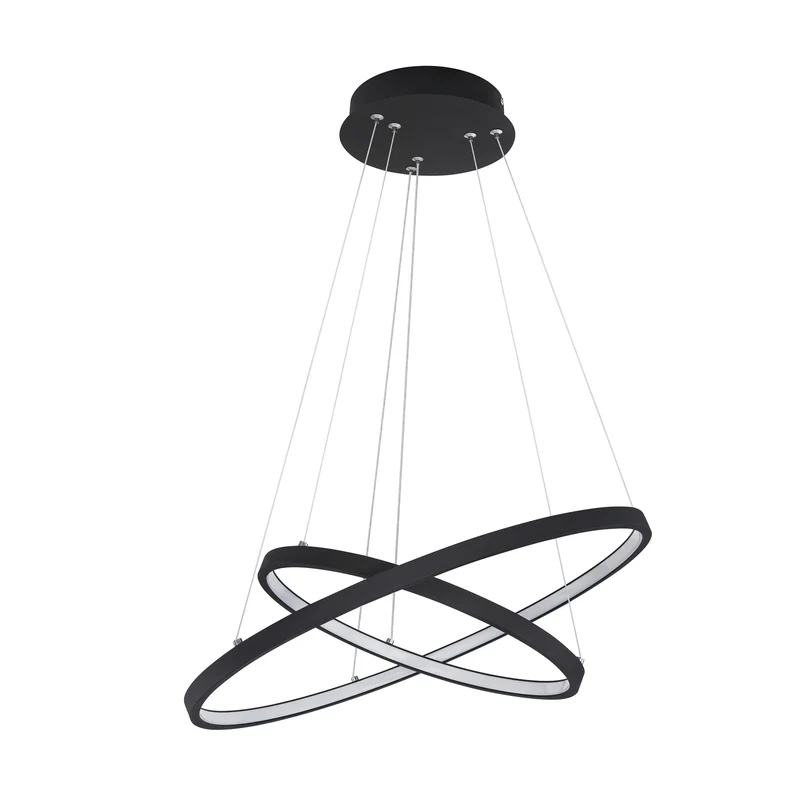 B-Ware Globo LED-Hängeleuchte Ralph zweiflammig schwarz Deckenlampe Deckenleuchte Lampe