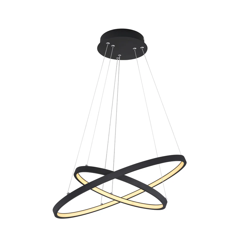 B-Ware Globo LED-Hängeleuchte Ralph zweiflammig schwarz Deckenlampe Deckenleuchte Lampe