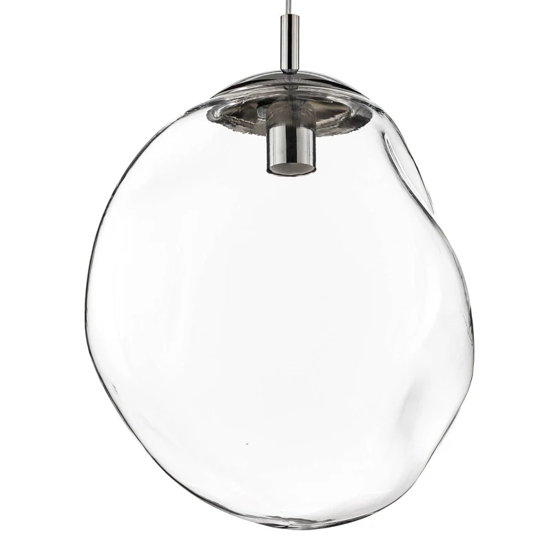 B-Ware Euluna Glas-Hängeleuchte Sol Hängeleuchte Lampe Leuchte E27 Ø 35 chrom transpare