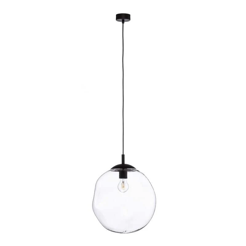 B-Ware Euluna Glas-Hängeleuchte Sol Hängeleuchte Lampe Leuchte E27 Ø 35 chrom transpare