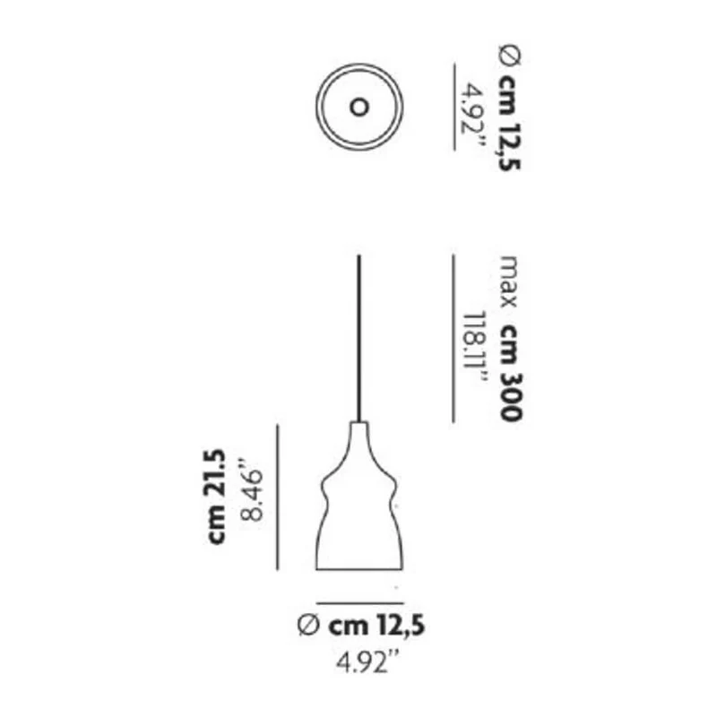 Lodes Nostalgia Glass Small 12cm LED Hängelampe