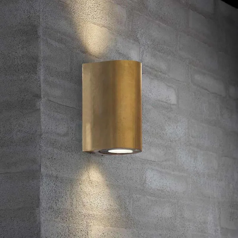 Außenwandlampe Canto Maxi 2 IP44 Messing