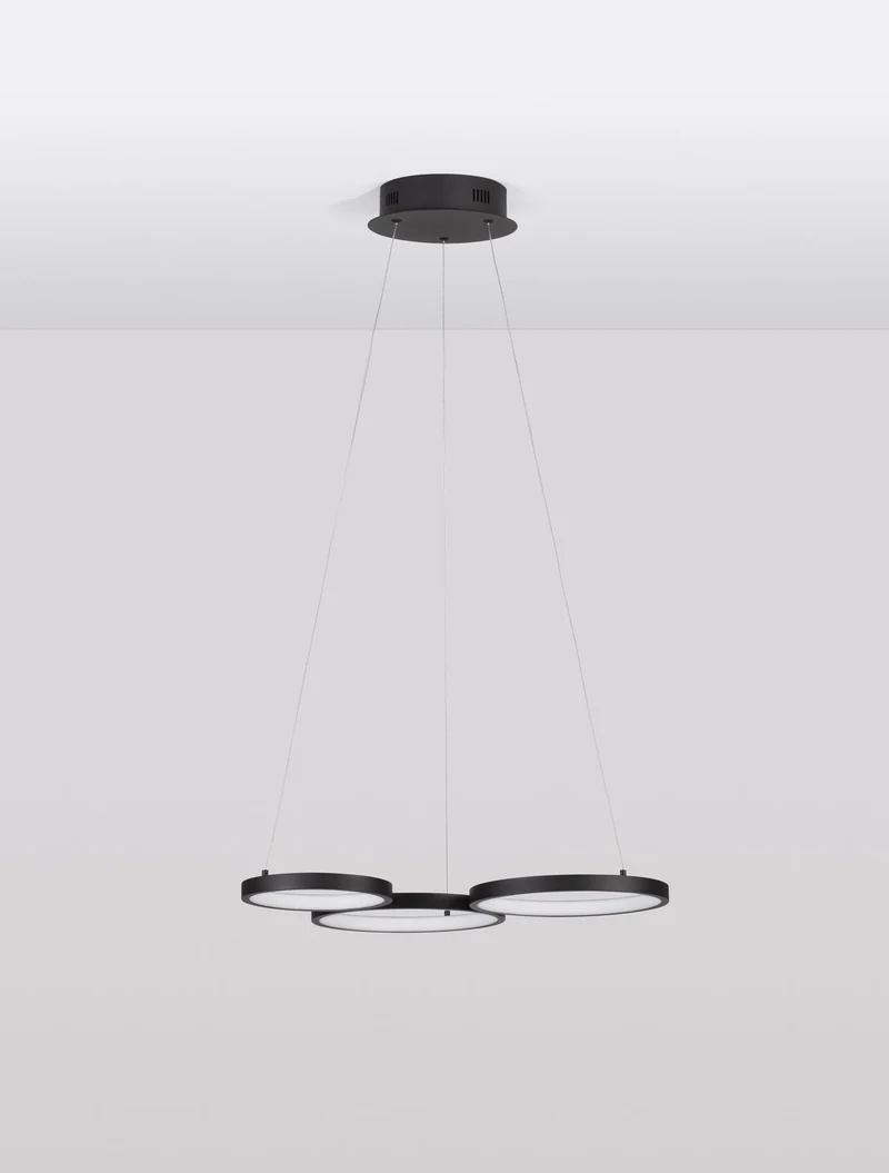 B-Ware Nova Luce Pendelleuchte Hängeleuchte LED Magnus Schwarz Dimmbar Lampe SIEHE TEXT