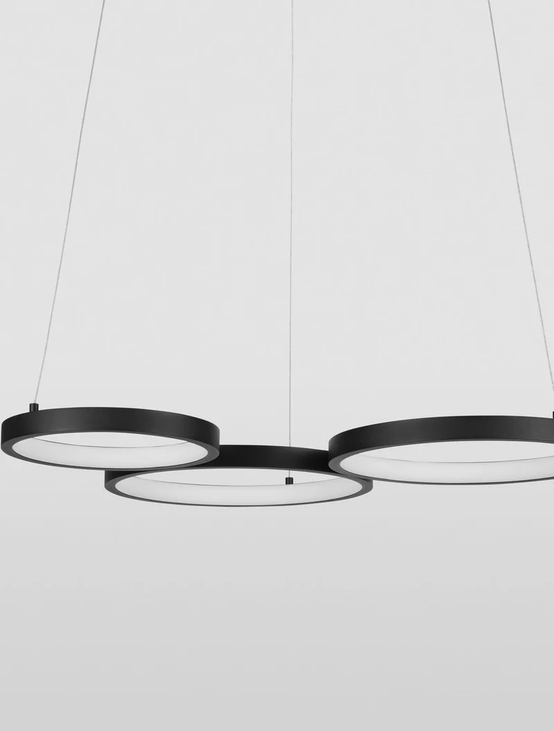 B-Ware Nova Luce Pendelleuchte Hängeleuchte LED Magnus Schwarz Dimmbar Lampe SIEHE TEXT
