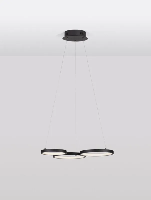 B-Ware Nova Luce Pendelleuchte Hängeleuchte LED Magnus Schwarz Dimmbar Lampe SIEHE TEXT