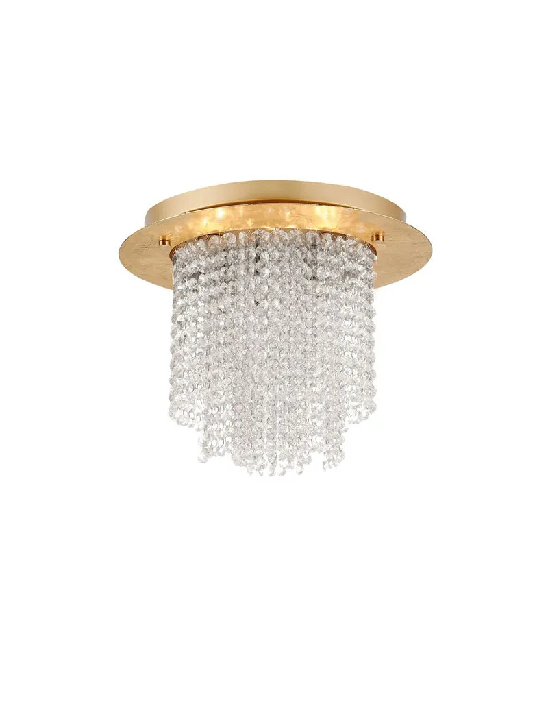 B-Ware Nova Luce Deckenleuchte Deckenlampe FONTANA G9 LED Blattgold dimmbar Wohnzimmer