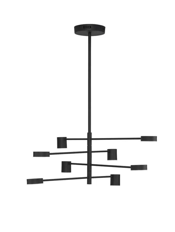 B-Ware Nova Luce Pendelleuchte Hängeleuchte NORDIK LED Lampe dimmbar Schwarz SIEHE TEXT