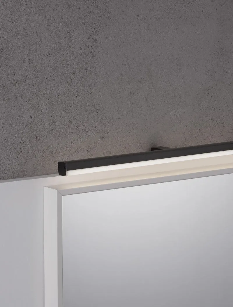 B-Ware Nova Luce Wandleuchte Wandlampe LED GLIM Schwarz Bad Spiegel 63 cm SIEHE TEXT