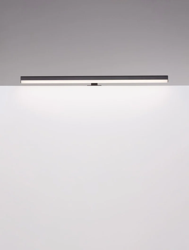 B-Ware Nova Luce Wandleuchte Wandlampe LED GLIM Schwarz Bad Spiegel 63 cm SIEHE TEXT