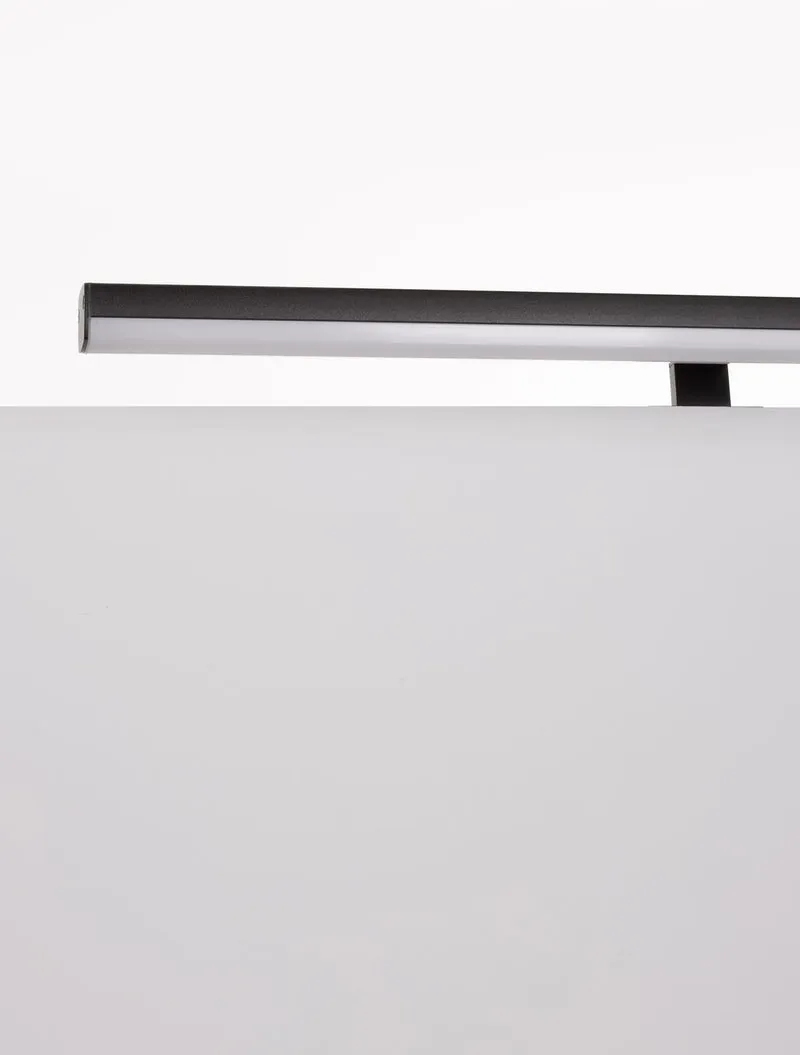 B-Ware Nova Luce Wandleuchte Wandlampe LED GLIM Schwarz Bad Spiegel 63 cm SIEHE TEXT