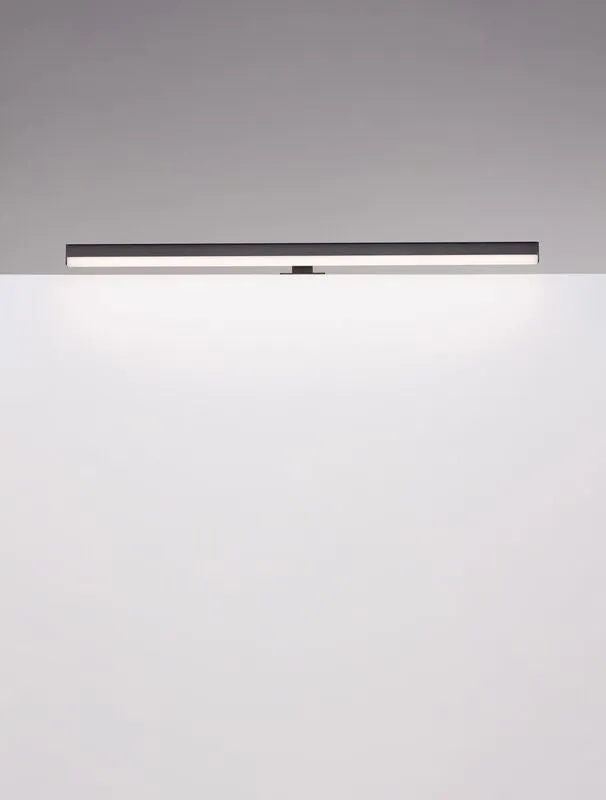 B-Ware Nova Luce Wandleuchte Wandlampe LED GLIM Schwarz Bad Spiegel 63 cm SIEHE TEXT