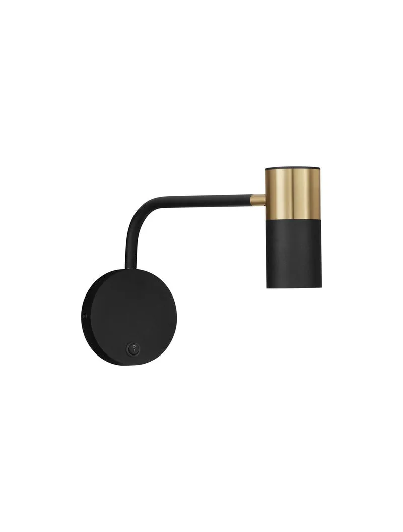 B-Ware Nova Luce Wandleuchte Wandlampe PONGO GU10 LED Schwarz dimmbar Beleuchtung Lampe