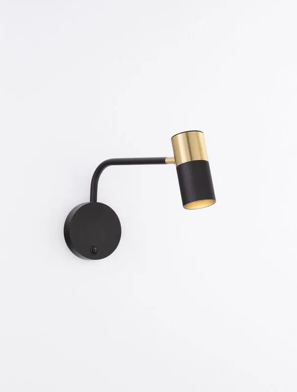 B-Ware Nova Luce Wandleuchte Wandlampe PONGO GU10 LED Schwarz dimmbar Beleuchtung Lampe