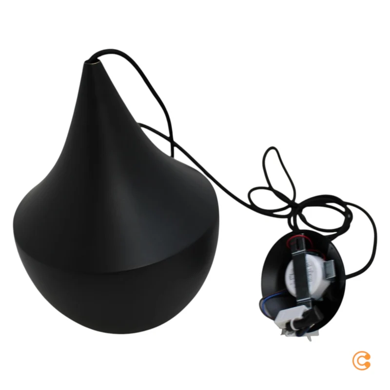 B-Ware Tom Dixon Pendelleuchte Hängeleuchte Beat Fat LED Schwarz Messing Warmweiß Ø24cm