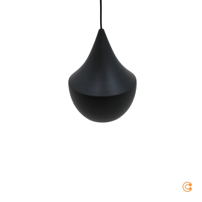 B-Ware Tom Dixon Pendelleuchte Hängeleuchte Beat Fat LED Schwarz Messing Warmweiß Ø24cm