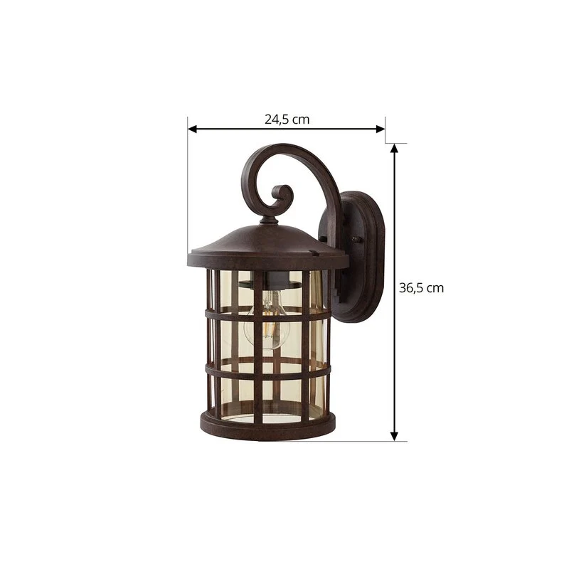 B-Ware Lindby Außenwandlampe Leuchte Außenbeleuchtung Ankea rost amber 37 cm IP23 555