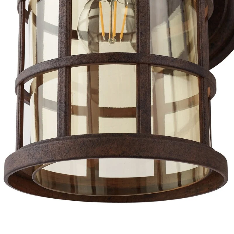 B-Ware Lindby Außenwandlampe Leuchte Außenbeleuchtung Ankea rost amber 37 cm IP23 555