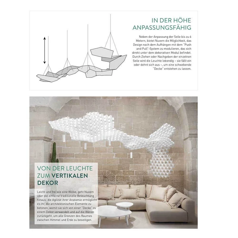 Slamp Nuvem 102x94cm Basis mit Spotlight Up-Down weiß