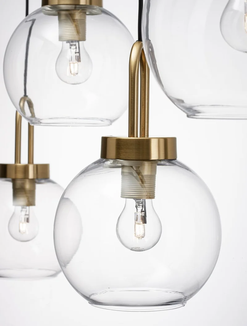 B-Ware Nova Luce Pendelleuchte Hängeleuchte Lampe IRVINE Gold dimmbar 4-flg SIEHE TEXT