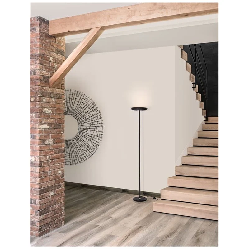 B-Ware NOVA LUCE Stehleuchte Stehlampe LED VITI Schwarz warmweiß Beleuchtung Aluminium