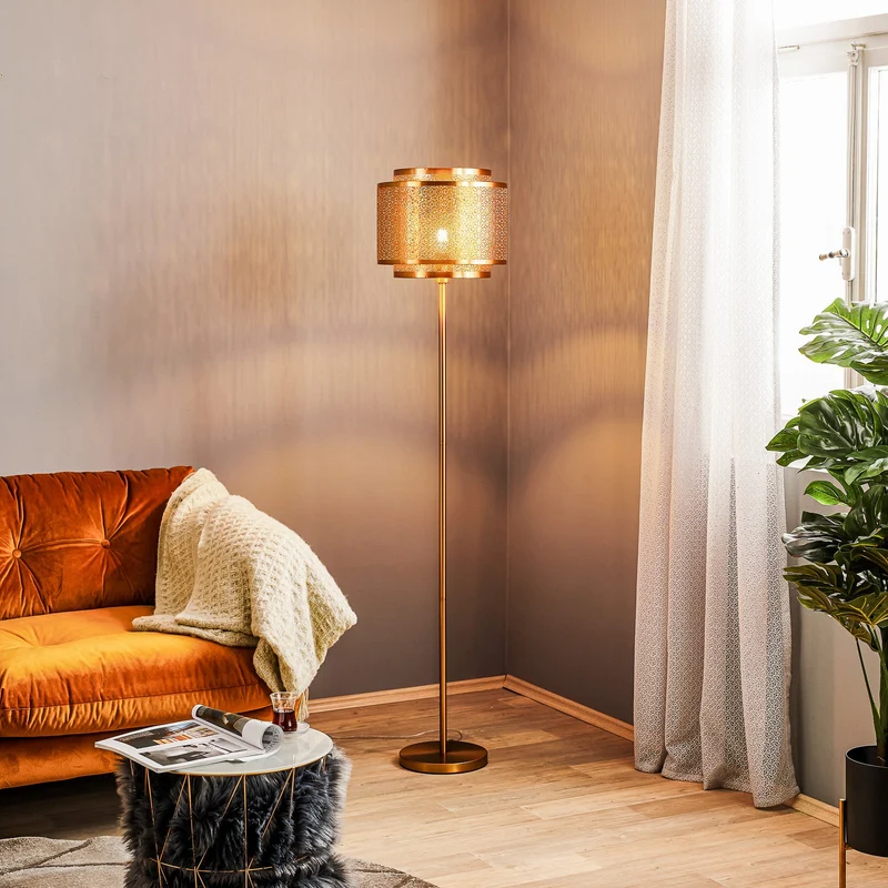 B-Ware By Rydéns Hermine Stehleuchte Stehleuchte Lampe Leuchte Wohnzimmerlampe messing