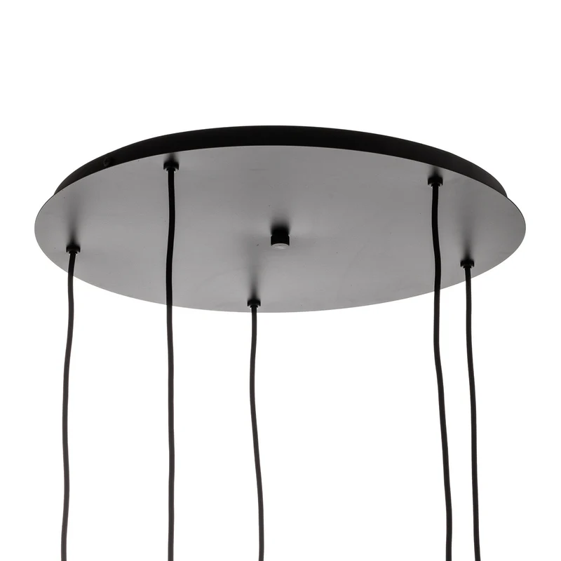 B-Ware Euluna Pendelleuchte Hängelampe Svala Rondell rauchgrau schwarz Glas E27 LED