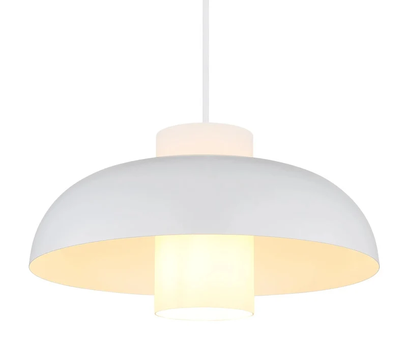 B-Ware Globo Pendelleuchte Hängelampe Lowe weiß Metall Glas Beleuchtung E27 LED Ø 38 cm